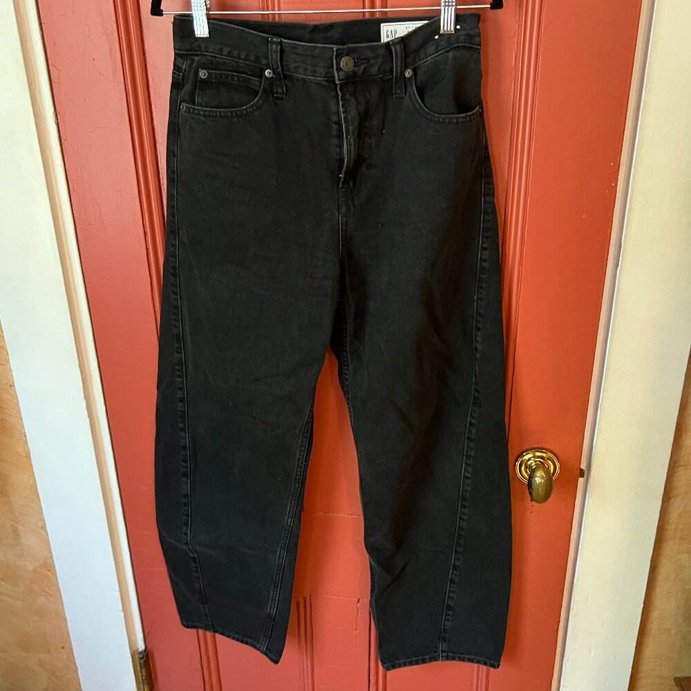 GAP Charcoal Women Barrel Jeans Wide Leg